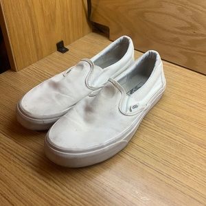 White Slip on Vans